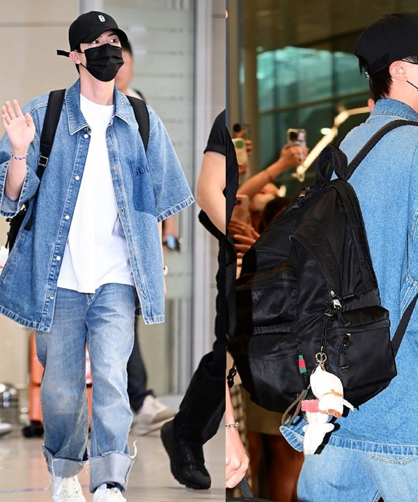 BTS 진 로고 라지 백팩 800182