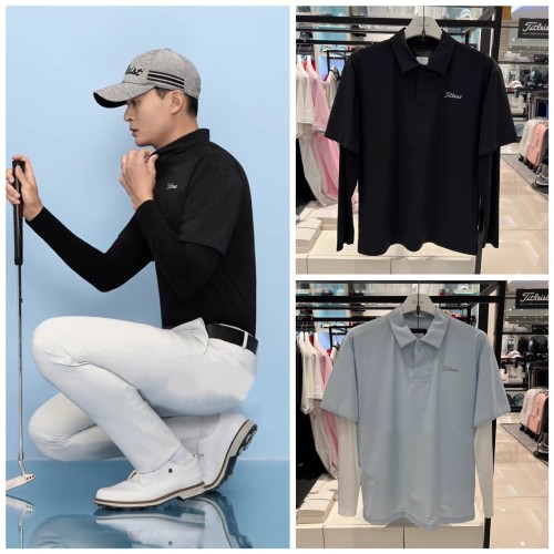 Titleist 타이틀리스트  남성용 아이스실크 소매 긴팔 폴로셔츠  TIT001 2COLOR
