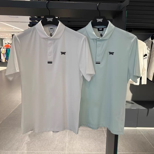 PXG 25 여름 골프 의류 남성용 반팔 라펠 폴로 티셔츠